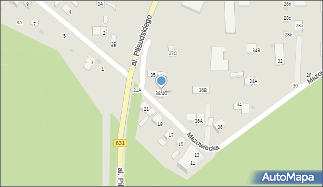 Zielonka, Mazowiecka, 38/40, mapa Zielonka