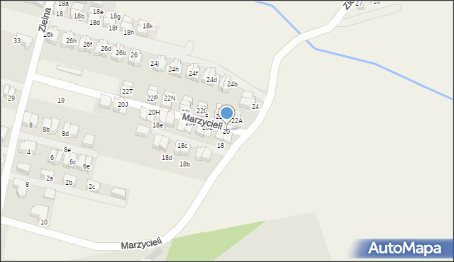 Zielonki, Marzycieli, 20, mapa Zielonki