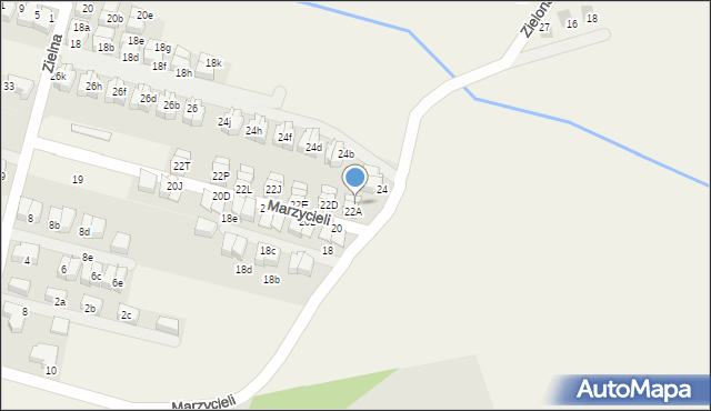 Zielonki, Marzycieli, 22B, mapa Zielonki