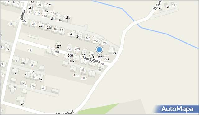 Zielonki, Marzycieli, 22D, mapa Zielonki