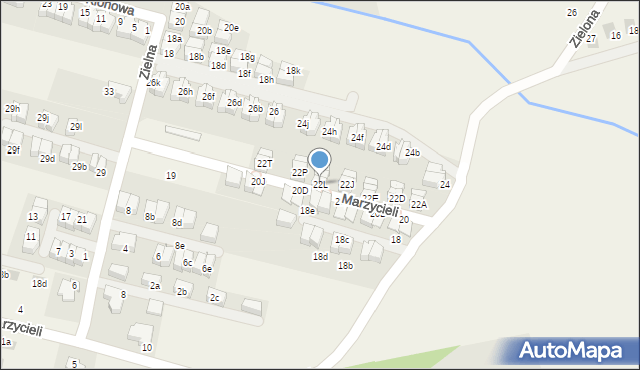 Zielonki, Marzycieli, 22L, mapa Zielonki