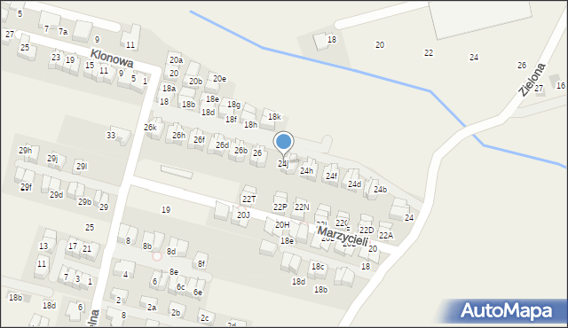 Zielonki, Marzycieli, 24j, mapa Zielonki