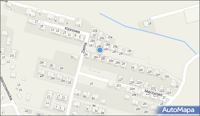 Zielonki, Marzycieli, 26g, mapa Zielonki