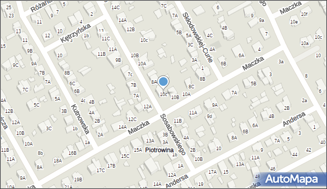 Żyrardów, Maczka Stanisława, gen., 10c, mapa Żyrardów