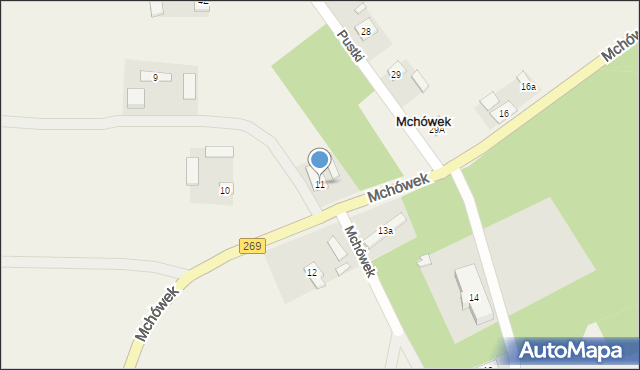 Mchówek, Mchówek, 11, mapa Mchówek