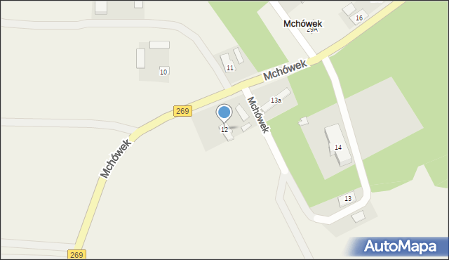 Mchówek, Mchówek, 12, mapa Mchówek
