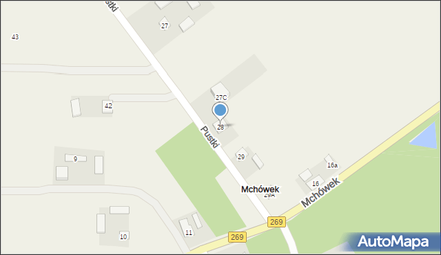 Mchówek, Mchówek, 28, mapa Mchówek