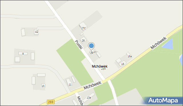 Mchówek, Mchówek, 29, mapa Mchówek