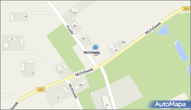 Mchówek, Mchówek, 29A, mapa Mchówek