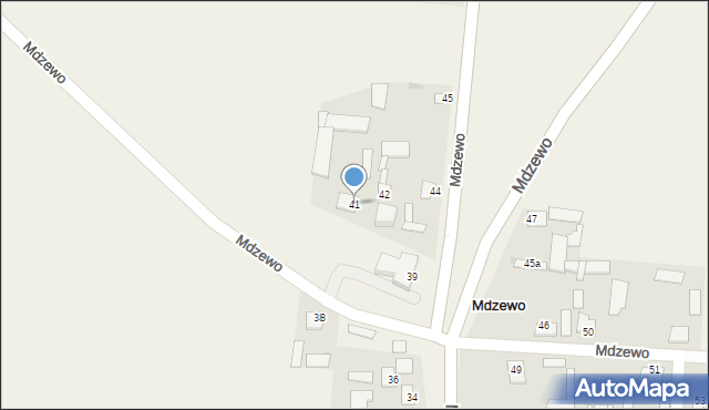 Mdzewo, Mdzewo, 41, mapa Mdzewo