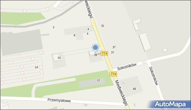 Balice, Medweckiego Mieczysława, kpt., 16, mapa Balice