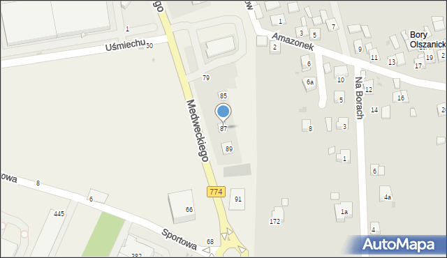 Balice, Medweckiego Mieczysława, kpt., 87, mapa Balice