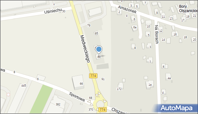 Balice, Medweckiego Mieczysława, kpt., 89, mapa Balice