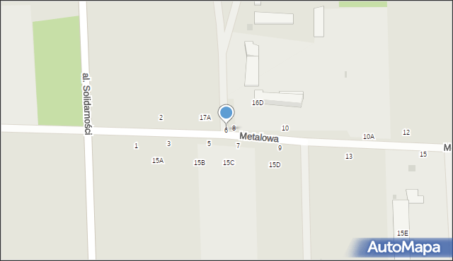 Biała Podlaska, Metalowa, 6, mapa Białej Podlaskiej