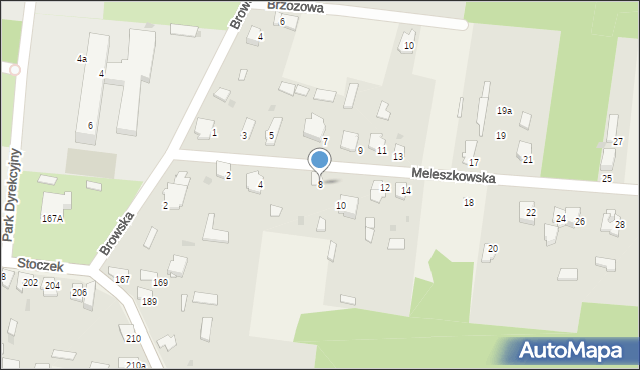 Białowieża, Meleszkowska, 8, mapa Białowieża
