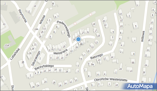 Bolesławiec, Meissnera Janusza, 28, mapa Bolesławca