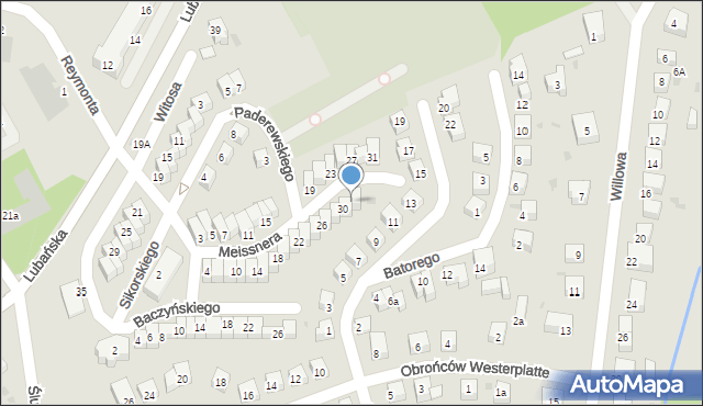 Bolesławiec, Meissnera Janusza, 32, mapa Bolesławca