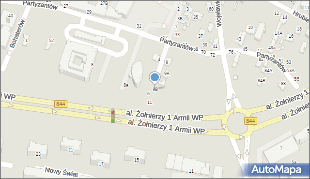 Chełm, Mechaniczna, 9B, mapa Chełma