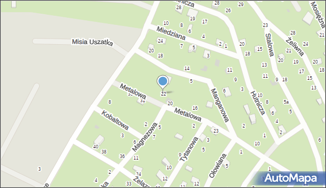 Chojnice, Metalowa, 22, mapa Chojnic