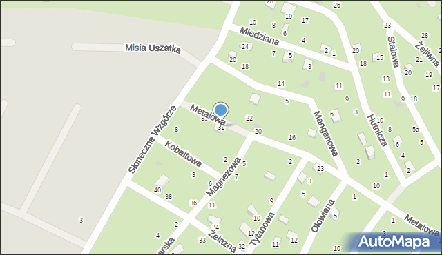 Chojnice, Metalowa, 31, mapa Chojnic