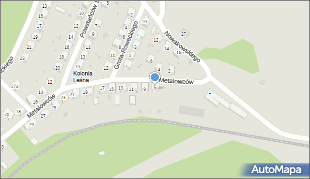 Chrzanów, Metalowców, 7, mapa Chrzanów