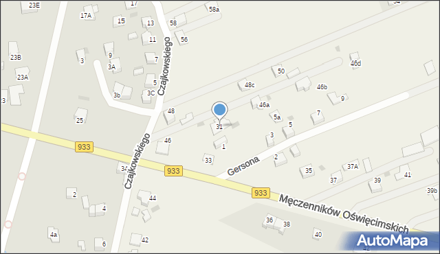 Ćwiklice, Męczenników Oświęcimskich, 31, mapa Ćwiklice