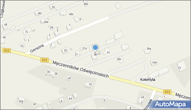 Ćwiklice, Męczenników Oświęcimskich, 39, mapa Ćwiklice