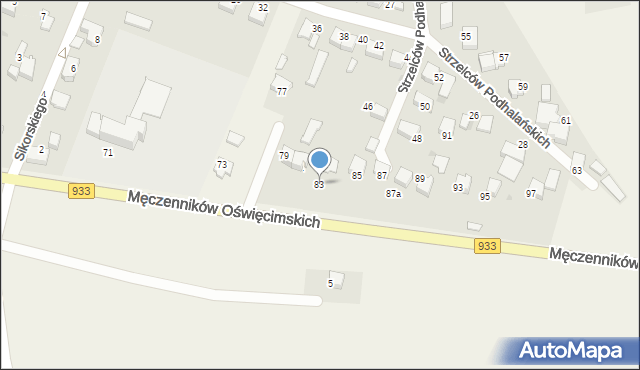 Ćwiklice, Męczenników Oświęcimskich, 83, mapa Ćwiklice