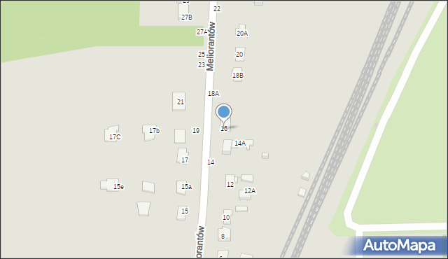 Częstochowa, Meliorantów, 16, mapa Częstochowy