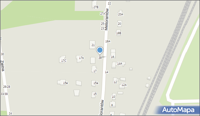 Częstochowa, Meliorantów, 19, mapa Częstochowy