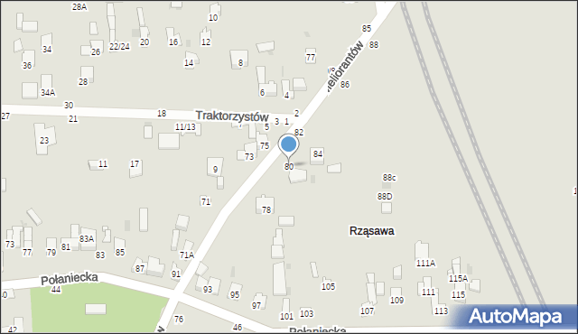 Częstochowa, Meliorantów, 80, mapa Częstochowy