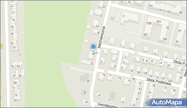 Głogów, Mechaniczna, 30, mapa Głogów