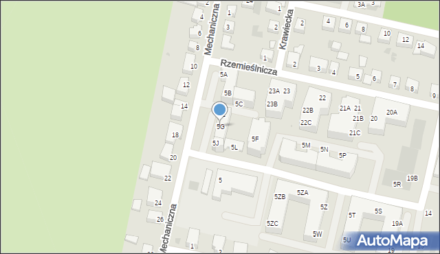 Głogów, Mechaniczna, 5G, mapa Głogów