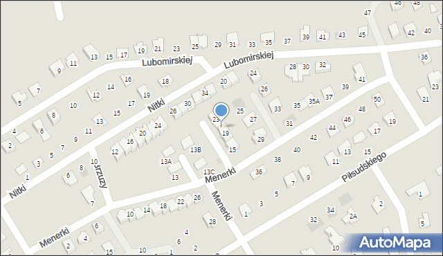 Głogów Małopolski, Menerki Rudolfa, 21, mapa Głogów Małopolski