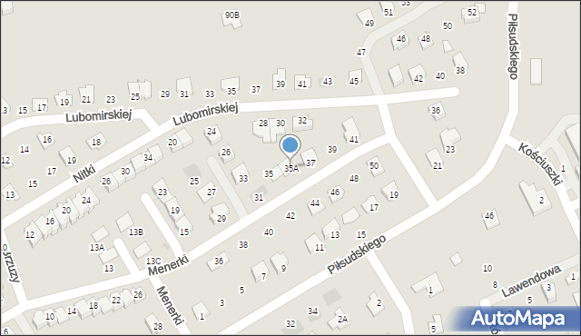 Głogów Małopolski, Menerki Rudolfa, 35A, mapa Głogów Małopolski