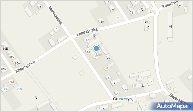Gruszczyn, Mechowska, 12, mapa Gruszczyn