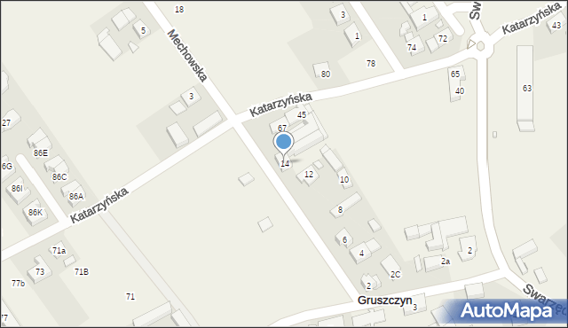 Gruszczyn, Mechowska, 14, mapa Gruszczyn