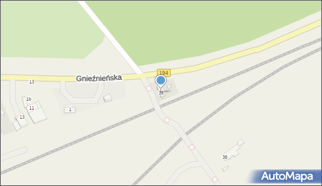 Gruszczyn, Mechowska, 38, mapa Gruszczyn