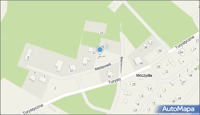 Kamień, Melisowa, 17, mapa Kamień