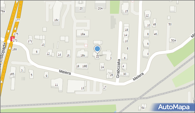 Kraków, Meiera Józefa, ks., 22, mapa Krakowa