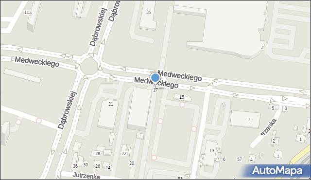 Kraków, Medweckiego Mieczysława, 17, mapa Krakowa