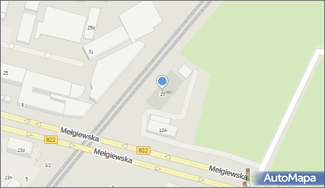 Lublin, Mełgiewska, 10, mapa Lublina