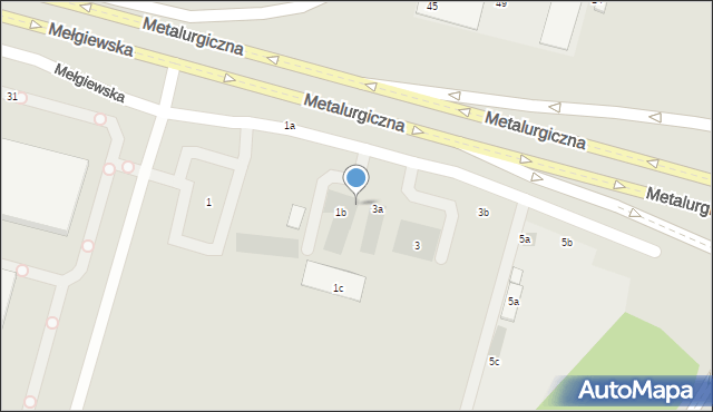 Lublin, Mełgiewska, 1c, mapa Lublina