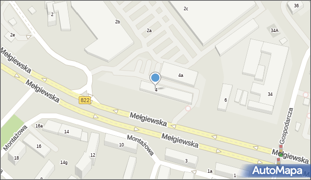 Lublin, Mełgiewska, 4, mapa Lublina