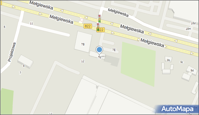 Lublin, Mełgiewska, 7d, mapa Lublina