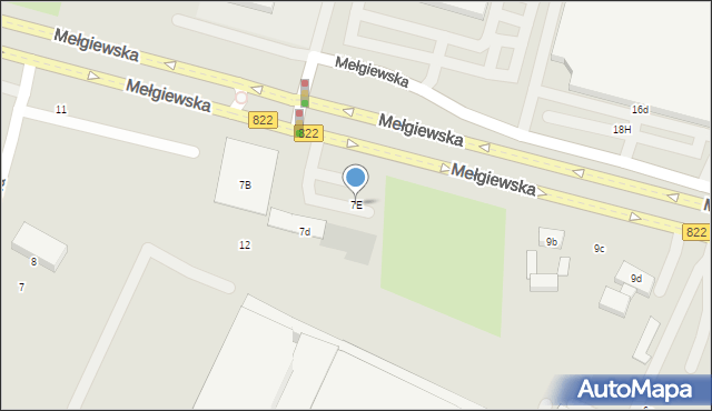 Lublin, Mełgiewska, 7E, mapa Lublina