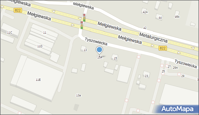 Lublin, Mełgiewska, 15A, mapa Lublina