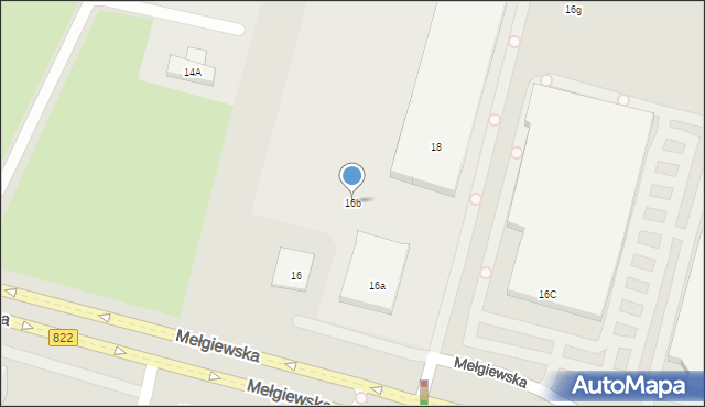 Lublin, Mełgiewska, 16b, mapa Lublina