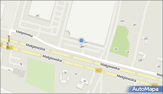 Lublin, Mełgiewska, 18H, mapa Lublina
