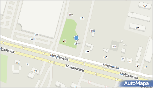 Lublin, Mełgiewska, 18i, mapa Lublina